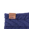 Aran Workshop Buttoned Knitted Style Cable Headband (Navy)