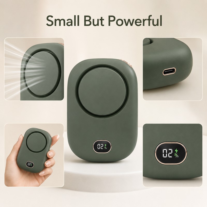Mini Rechargeable Handheld Fan, Portable Personal Cooling Fan with High-Speed