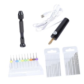 jojofuny 1Set Mini Electric Drill with Drill Bits for Jewelry Handheld USB Powered Twists Drill Kit for Woodworking Crafts and DIY Projects Compact and Durable Design