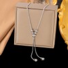 ALRNBY Gold Lariat Y Necklace for Women Pearl Silver Y