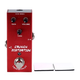 Guitar Distortion Effector Metal Shell Multiple Tones Electric Guitar Effect Pedal Knob Adjustment AN‑05 Red