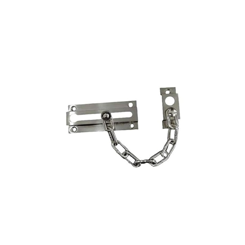 QCAA Solid Brass Chain Door Guard, with 9 Links Steel