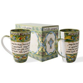 Royal Tara Irish Blessing Cup Set of Two with Matching Irish Gift Box Product Name, Capacity 400ml/14fl oz