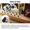 CKE 100pcs Black Baluster Connectors, 3/4" OD Round With Stainless