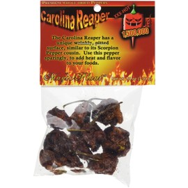 Dried Carolina Reaper Pepper Whole Pods by Magic Plant (1/4 oz.)