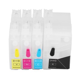 Ink Cartridge Red Blue Yellow Black 4 Colors Printing Accessory Set Kit for Printer LC3129