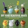 LCUHAVA Pack of 8 Mini Ceramic Vase Magnets Fridge 3D