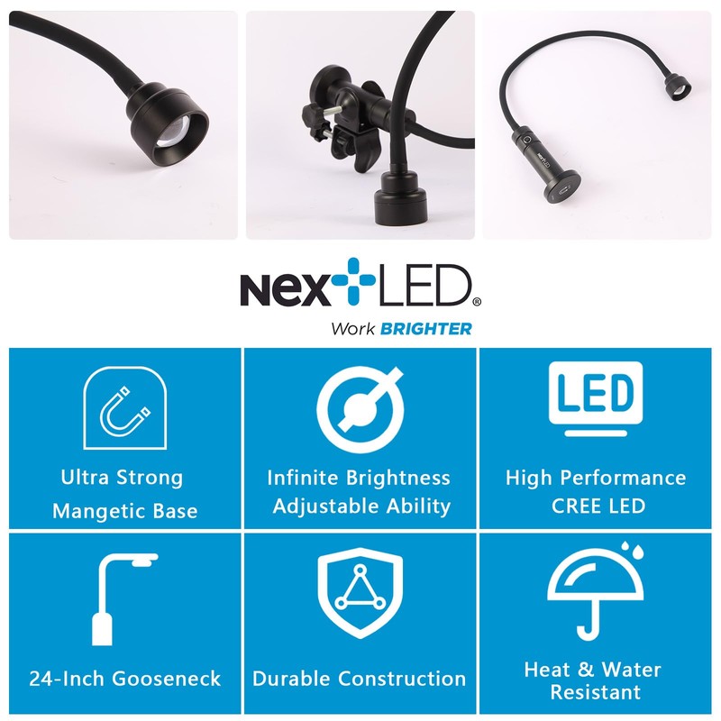 (Improved) NextLED NT-7728 Heavy Duty Magnetic Grill Lights for Outdoor