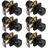 KNOBWELL Black Door Knobs, Square Interior Door Knobs, Closet Door