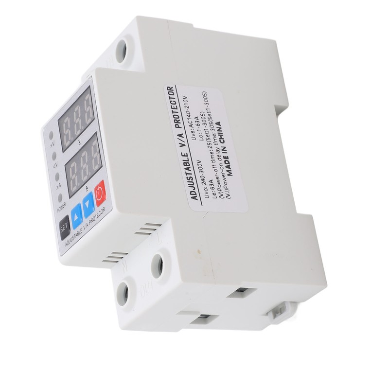 Over Under Voltage Protective Device DIN Rail Adjustable Dual Display