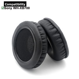 WH XB700 - almohadillas para orejas de repuesto para auriculares Sony WH-XB700, un par de almohadillas para orejas de piel proteico y espuma viscoelástica, almohadillas para orejas de reparación para