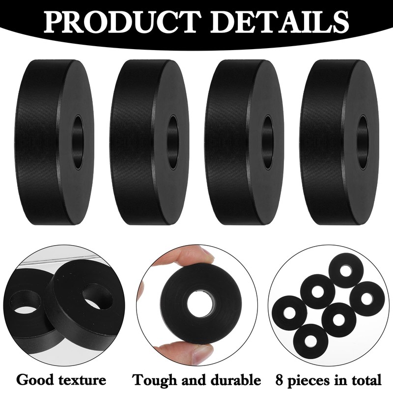 Thick Rubber Washers Round Spacers 1.5" OD 0.5" Inner Diameter