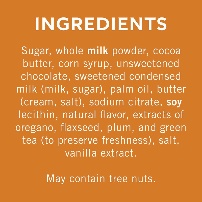 GHIRARDELLI Caramel Milk Chocolate Squares Bar, 4.8 OZ Bar (10