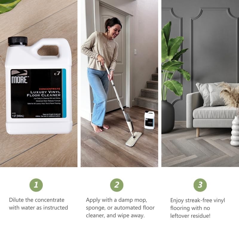 MORE Luxury Vinyl Floor Cleaner - Water-Based Surface Care Concentrate