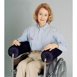 Skil-Care 16" Length Polyester Padded Armrest Bolster for Wheelchairs, 6" Diameter, Enhanced Comfort & Support, Wipe-Clean Comfort Armrest Accessory, Black, 706122