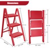 3 Step Ladder Stool for Adults, Folding Steel Step Stool