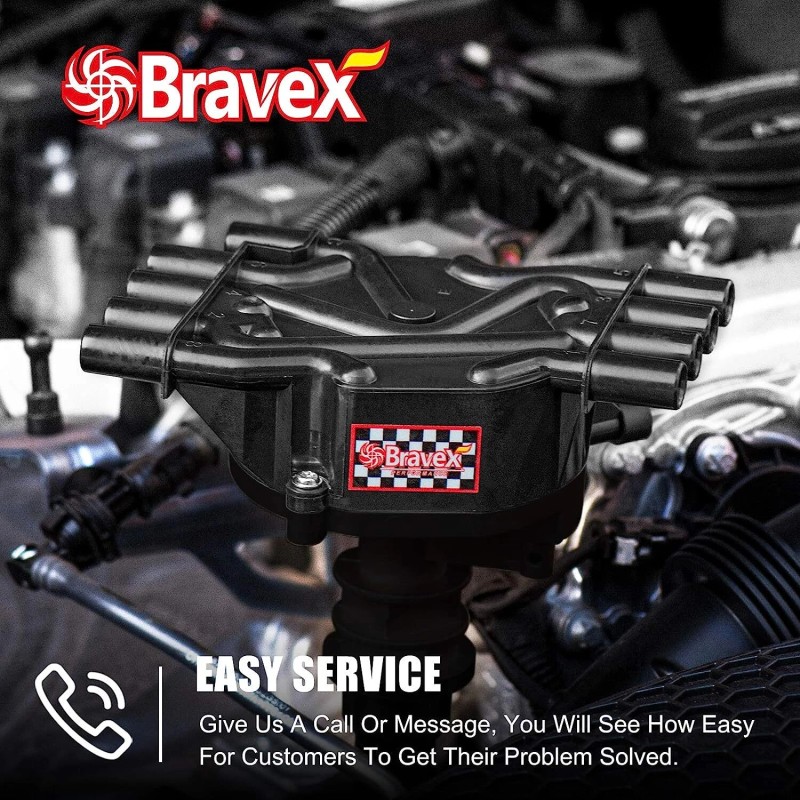 Bravex Distributor Cap and Rotor Kit Brass Terminals For Chevy