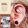 QivaZira 200 Pcs Clear Silicone Discs for Piercing Stabilizing Soft