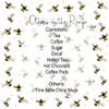 Purely Home Scattered Bees Herbal Tea Canister - White Metal