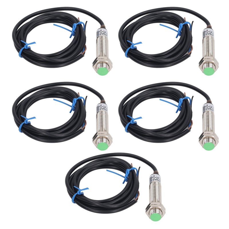 5PCS Inductive Proximity Switch M12 NPN Normally Open Distance Detection