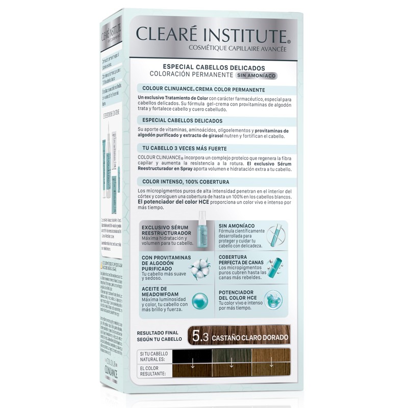 Clinuance Permanent Colouration without Ammonia, Sensitive Hair, 5.3 Chestnut Golden