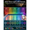 nibuuecer Solar Fence Lights Outdoor with Remote, 12 Pack 9