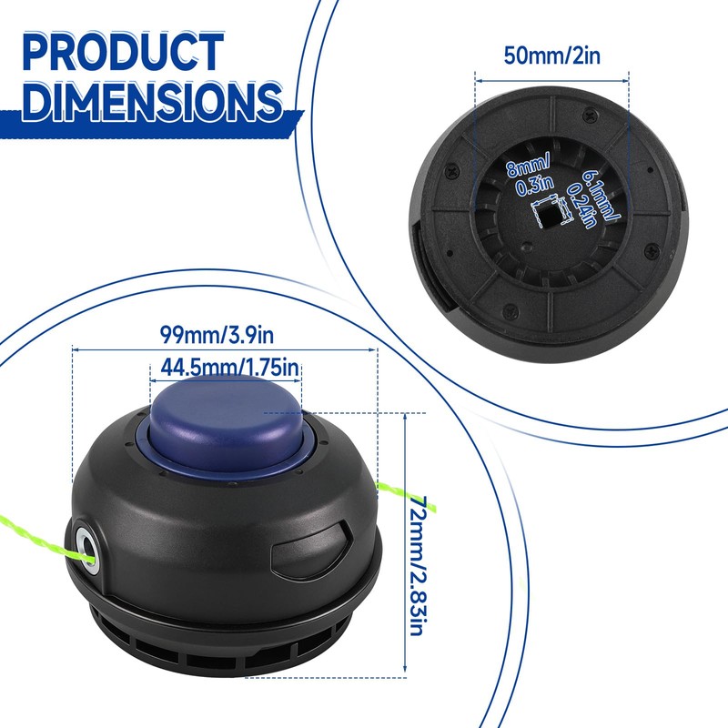 KLS124-03 Replacement Trimmer Head Compatible with Kobalt 24-Volt max KST