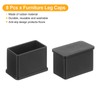 uxcell Rubber Furniture Leg Caps, 8Pcs 15x30mm Rectangle Chair Leg