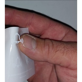 Pack of 6 Switch Stickers Bells in White as Bell Symbol (RP19/1) (12 mm)