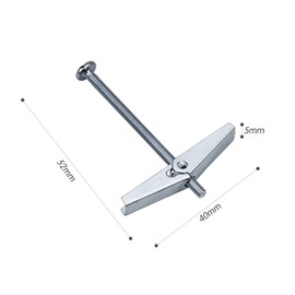 MUSEDAY 20 x Toggle Dowels M3 x 50 mm Plasterboard Fixings Spring Toggle Spring Cavity Toggle Spagate Wing Spring Hardware Toggle Bolt Wing Nut Drywall Anchor