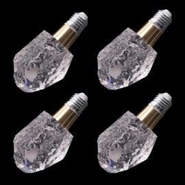 VIZBMYR Crystal Decorative LED Light Bulbs 5 Watt(Equivalent 40w),Fancy Unique Pretty Light Bulb E26 Base, Three Color Variable Lightbulbs for Staircase,Bars, Ambience (FP-52, 4PCS)