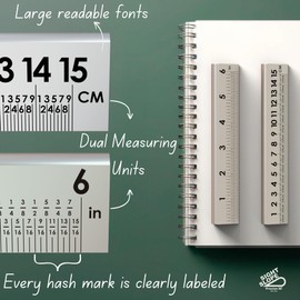 Slope Sight 12 Inch 30° Black Precision Metal Ruler, High-Grade Laser-Engraved Aluminum Ruler for School, Office, Architects, Draftsman, and Engineers (Onyx Black, 12 Inch)