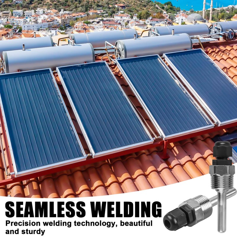 4 pieces Thermowell, 8 x 50 mm stainless steel immersion