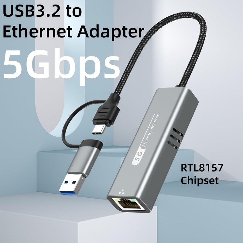 Comphic USB 3.2 to 5Gbps RTL8157 5000Mbps (5G, 2.5G, 1G,