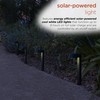Alpine Corporation 18" H Outdoor Solar Modern Pathway Lights, Waterproof