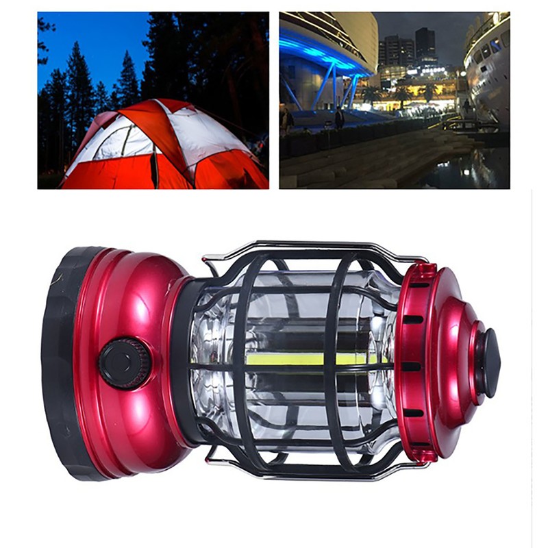 Outdoor Solar Camping Lantern USB Rechargeable Retro Camping Light COB
