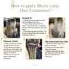 Moresoo Micro Bead Hair Extensions for Women Real Human Hair