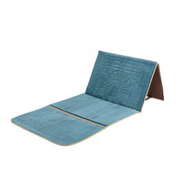 L.FORY Prayer Rug with Back Support/Foldable Meditation Floor Chair & Carrying Pocket (Oasis)