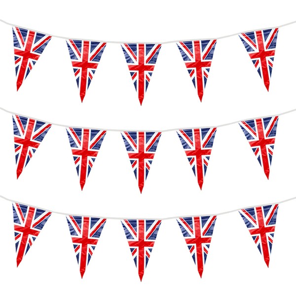 Trimming Shop Union Jack Bunting Banner Double Sided PVC Bunting