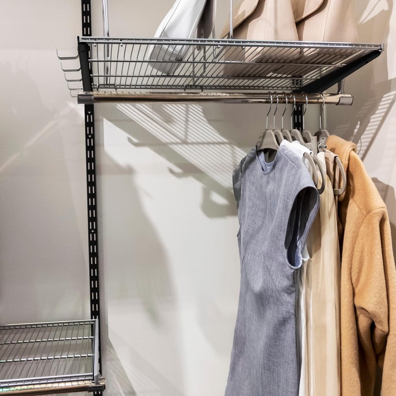 Colingmill 8 Pcs Black Twin Rail Upright Wall Shelving System