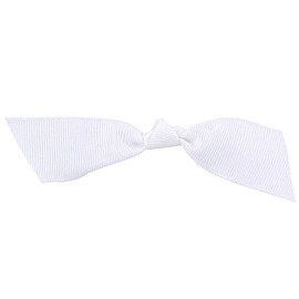 Reliant Ribbon Grosgrain Twist Tie Flair Bows Bows, 7/8 Inch X 100 Pieces, White