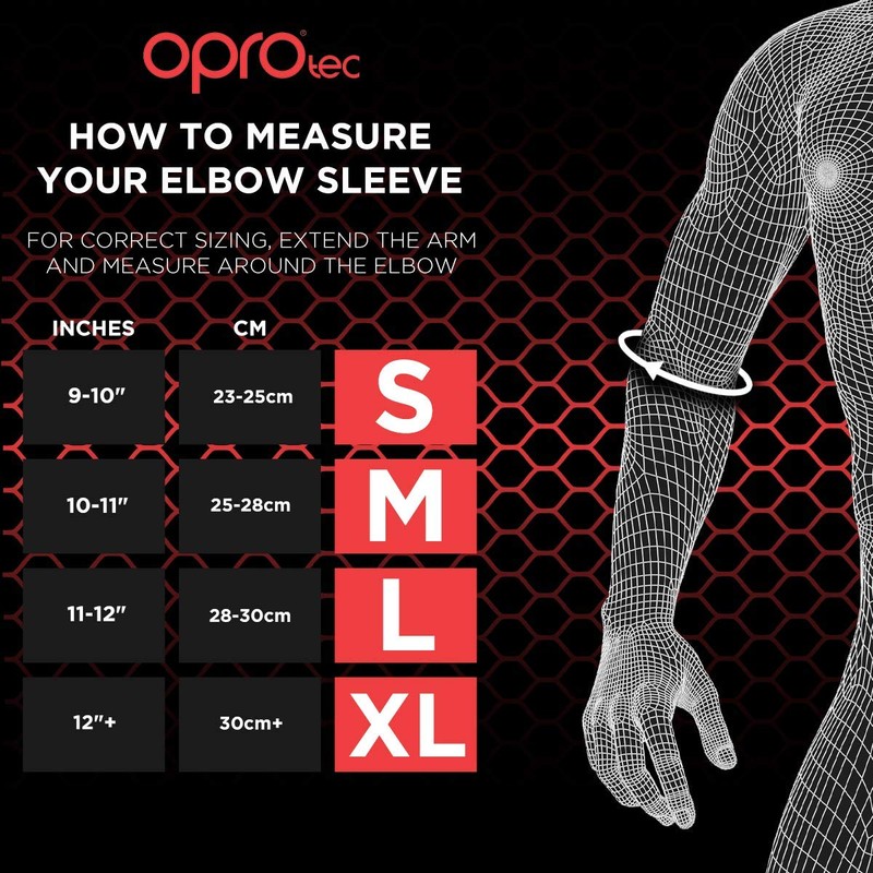 OPRO tec Elbow Support Compression Sleeve - For Sprains, Tendonitis
