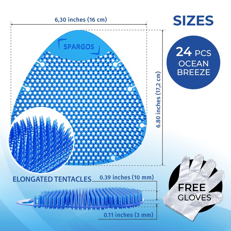 Urinal Screen Deodorizer (24 Pack) - Urinal Cakes - Fresh