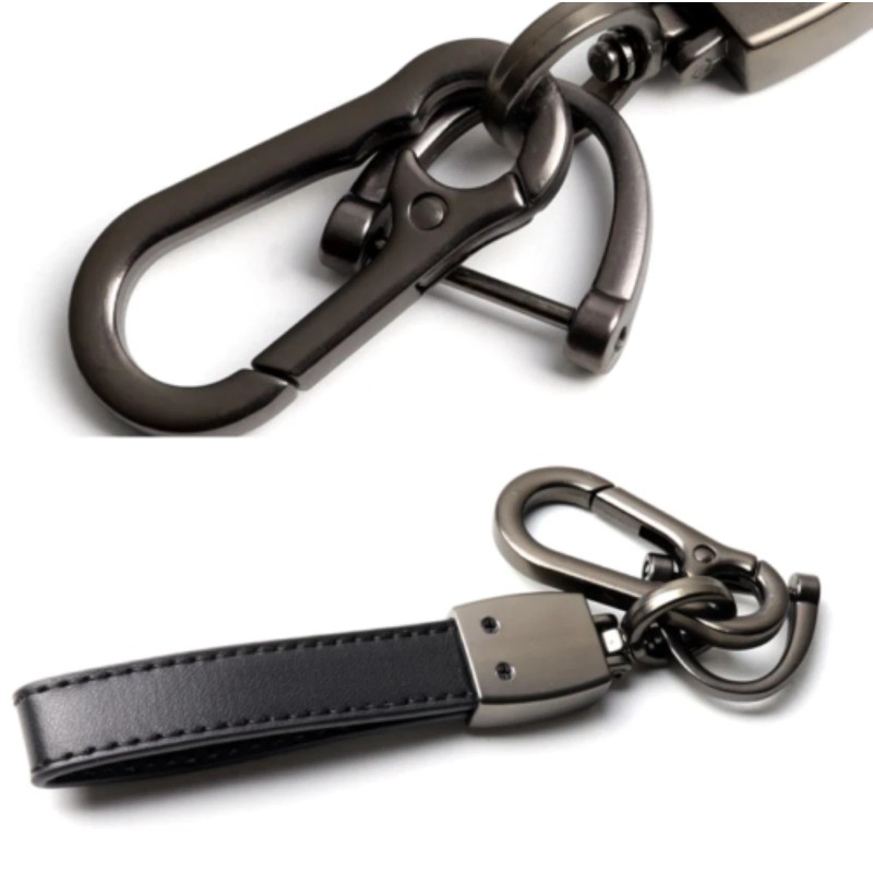 Genuine Leather Car Keychain for Chevy Camaro RS Key Ring