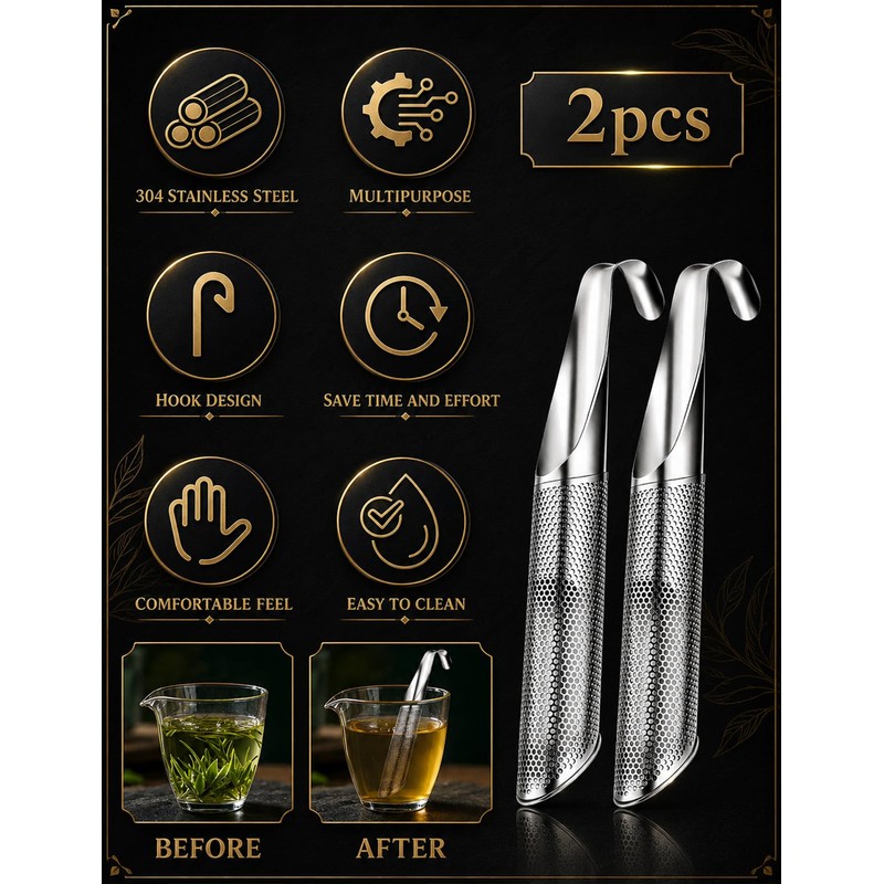 7 Pcs Reusable Stainless Steel Tea Infuser Set for Loose