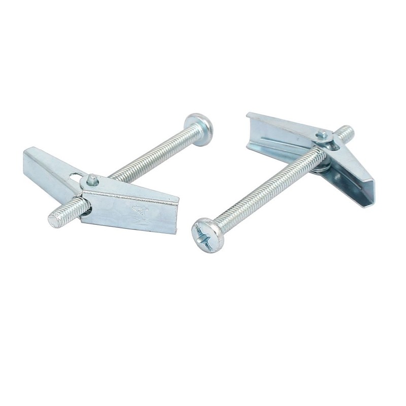 sourcingmap M4 x 50mm Male Thread Spring Loaded Hollow Wall