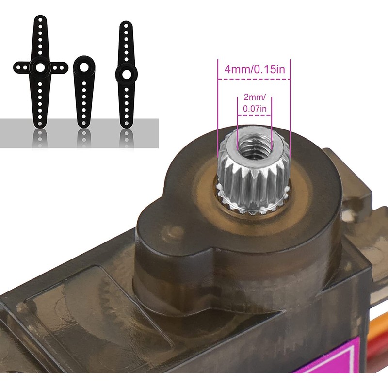 Seamuing 6Pcs MG90S Micro Servo 9G Servo Motor Metal Geared