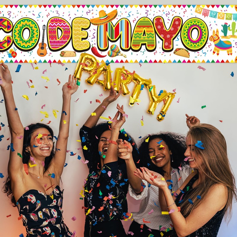 Fancy Land Large Cinco De Mayo Banner Mexican Fiesta Party