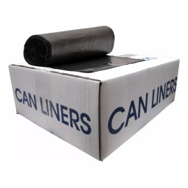 CAN LINERS Bolsa Negra De Alta Densidad 24x24 Pul