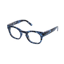 Peepers by PeeperSpecs Nordic Noir - Gafas de lectura cuadradas con bloqueo de luz azul para mujer, tortuga azul marino, 46 US